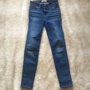 Madewell 9" high-rise skinny jeans in patty wash
